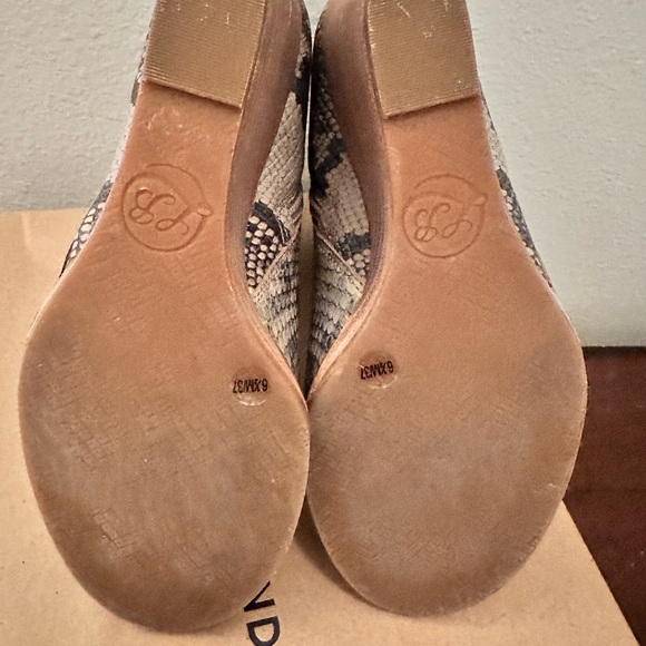 Lucky brand, sneak print ankle booties. Size 6.5 with a wedge heel and zipper - Picture 1 of 4